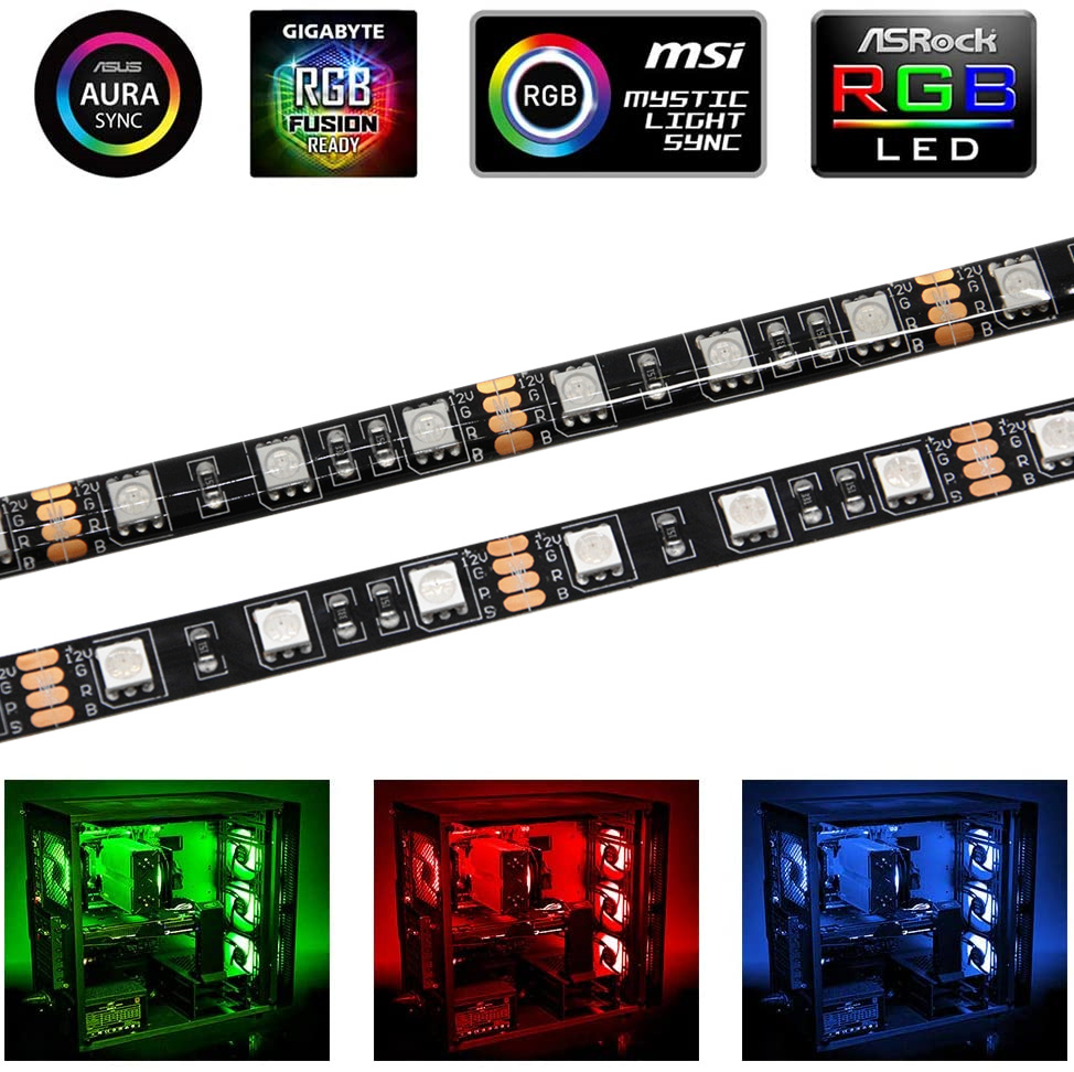 RGB LED Ʈ Ʈ PC ǻ ̽, 4  , ..